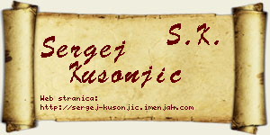Sergej Kusonjić vizit kartica